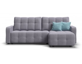 Денди угловой диван Рогожка Мальмо платина