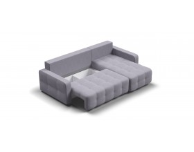 Денди угловой диван Рогожка Мальмо платина