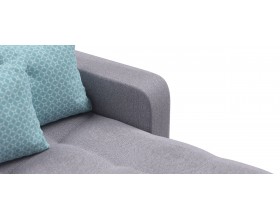 Денди угловой диван Рогожка Мальмо платина