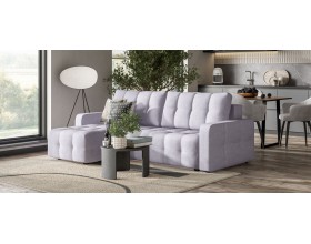 Денди угловой диван Рогожка Мальмо платина