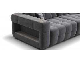 Босс ХО Макс диван Велюр Монолит серый