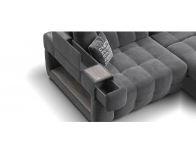 Босс ХО Макс диван Велюр Монолит серый