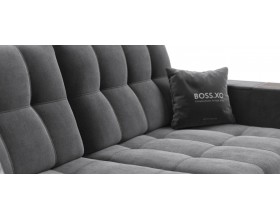 Босс ХО Макс диван Велюр Монолит серый