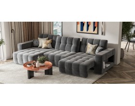 Босс ХО Макс диван Велюр Монолит серый