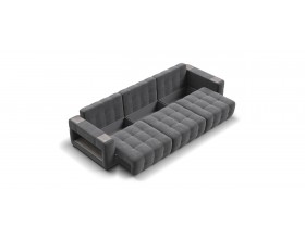 Босс ХО Макс диван Велюр Монолит серый