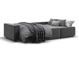 Норд угловой диван Велюр Монолит серый