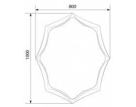 Зеркало Angel 80*100 White