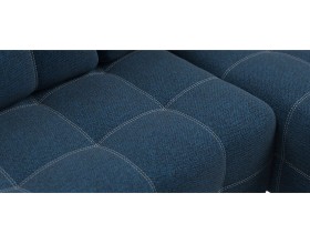 Денди угловой диван Рогожка Мальмо синий