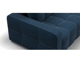 Денди угловой диван Рогожка Мальмо синий