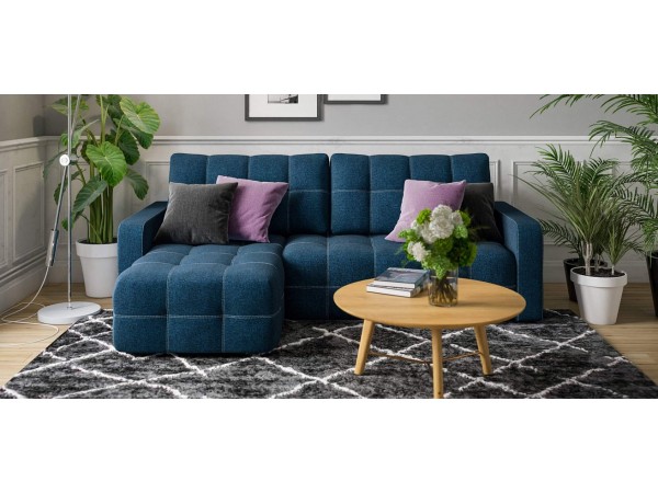 Угловой диван DANDY Euro SE рогожка Malmo синий