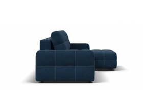 Денди угловой диван Рогожка Мальмо синий