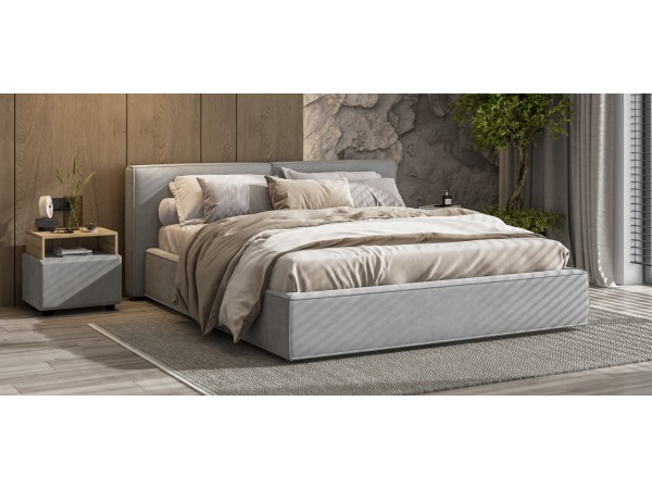 Кровать NORD Monolit сталь + ПМ 160*200