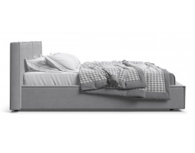 Норд Кровать+ПМ 160*200 Велюр Монолит сталь