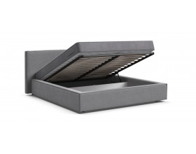 Норд Кровать+ПМ 160*200 Велюр Монолит сталь