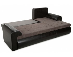 Угловой диван Цезарь (правый) коричневый 