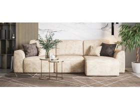 Кинг угловой диван Велюр Алькантара пепел