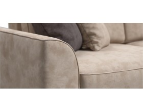 Кинг угловой диван Велюр Алькантара пепел