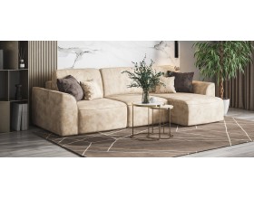 Кинг угловой диван Велюр Алькантара пепел