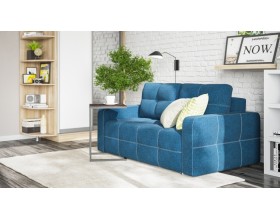 Денди двухместный диван Рогожка Мальмо синий