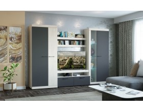 Гостиная Соната №2 Дуб Крафт белый - Антрацит