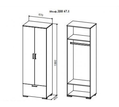 Шкаф Дуся ДШ 67.1