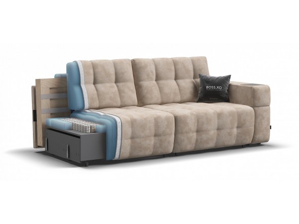 Диван BOSS.XO велюр Alkantara пепел / WOOD Rock Диван BOSS.XO велюр Alkantara пепел / WOOD Rock