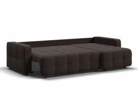 Денди угловой диван Рогожка Мальмо шоколад