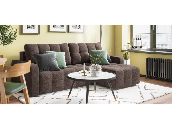 Угловой диван DANDY Euro SE рогожка Malmo шоколад