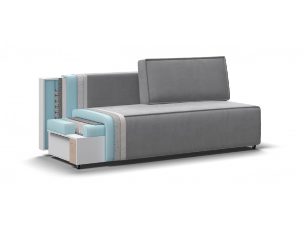 Диван NORD mini велюр Monolit сталь Диван NORD mini велюр Monolit сталь