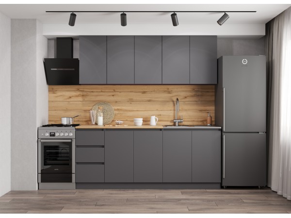 Кухня Мори 2,0 м. Графит  Кухня Мори 2,0 м. Графит