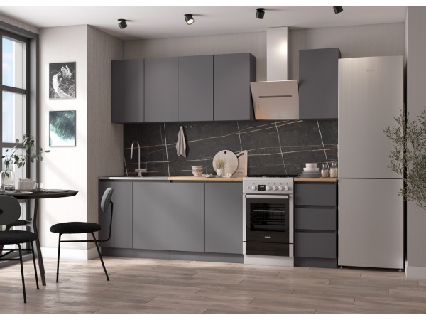 Кухня Мори 2,0 м. Графит  Кухня Мори 2,0 м. Графит