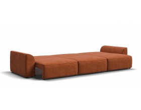 Кинг Макс диван Велюр Алькантара оранж