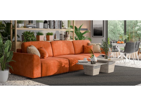 Диван KING MAX SE велюр Alkantara оранж