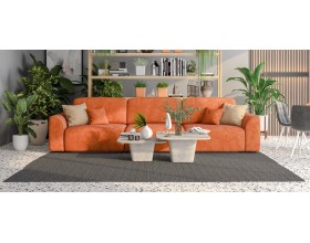 Кинг Макс диван Велюр Алькантара оранж