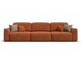 Кинг Макс диван Велюр Алькантара оранж