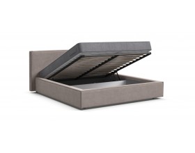 Норд Кровать+ПМ 160*200 Велюр Монолит латте