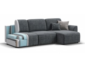 Кинг угловой диван Шенилл Смарт серый