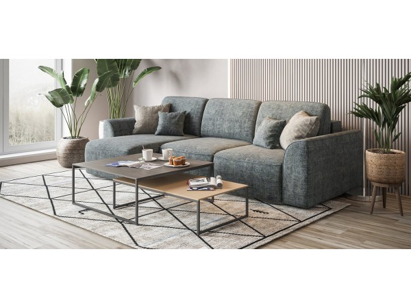 Угловой диван KING SE Шенилл IQ серый