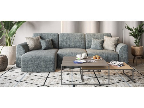 Угловой диван KING SE Шенилл IQ серый