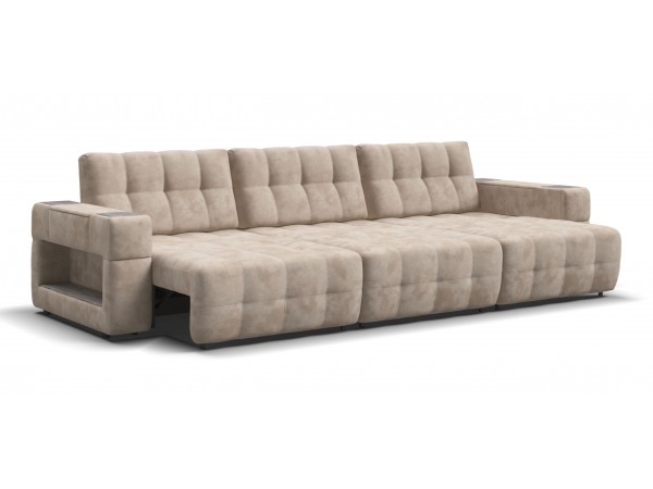 Диван BOSS.XO MAX Велюр Alkantara пепел / WOOD Rock