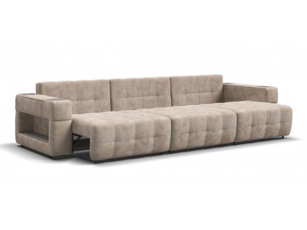 Диван BOSS.XO MAX Велюр Alkantara пепел / WOOD Rock