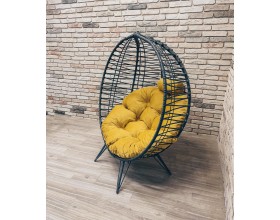 Кресло Кокон Круглое Премиум зигзаг на ножках