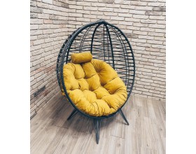 Кресло Кокон Круглое Премиум зигзаг на ножках