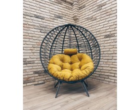 Кресло Кокон Круглое Премиум зигзаг на ножках