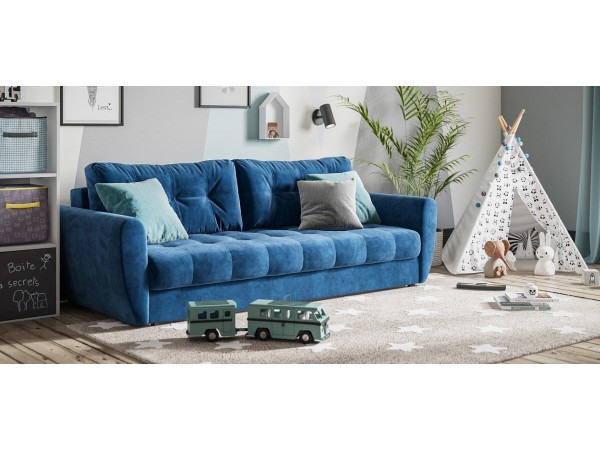 Диван Престон  велюр Monolit синий