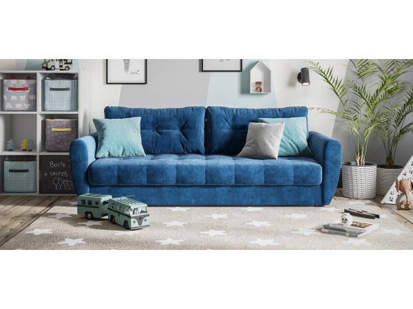 Диван Престон  велюр Monolit синий