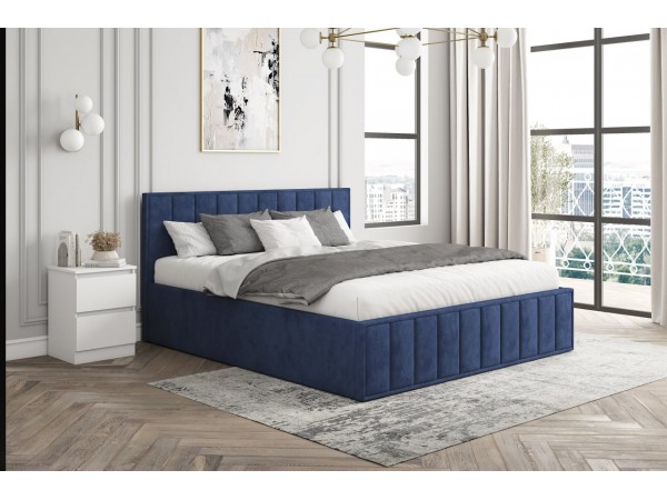 Мягкая кровать «Лана» синий