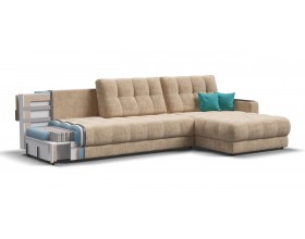 Босс Макс угловой диван Велюр Роял шампань