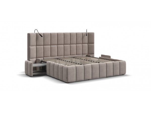 Кровать BOSS.XO 180*200 велюр Monolit латте