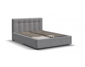 Белла Кровать+ПМ 140*200 Велюр Монолит сталь